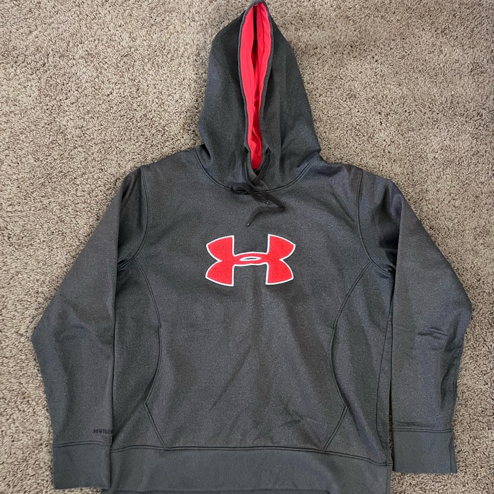 Under Armour Charcoal and Crimson Hoodie